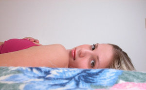 18 year old girl Renee Roulette rides a big cock after stripping a man naked